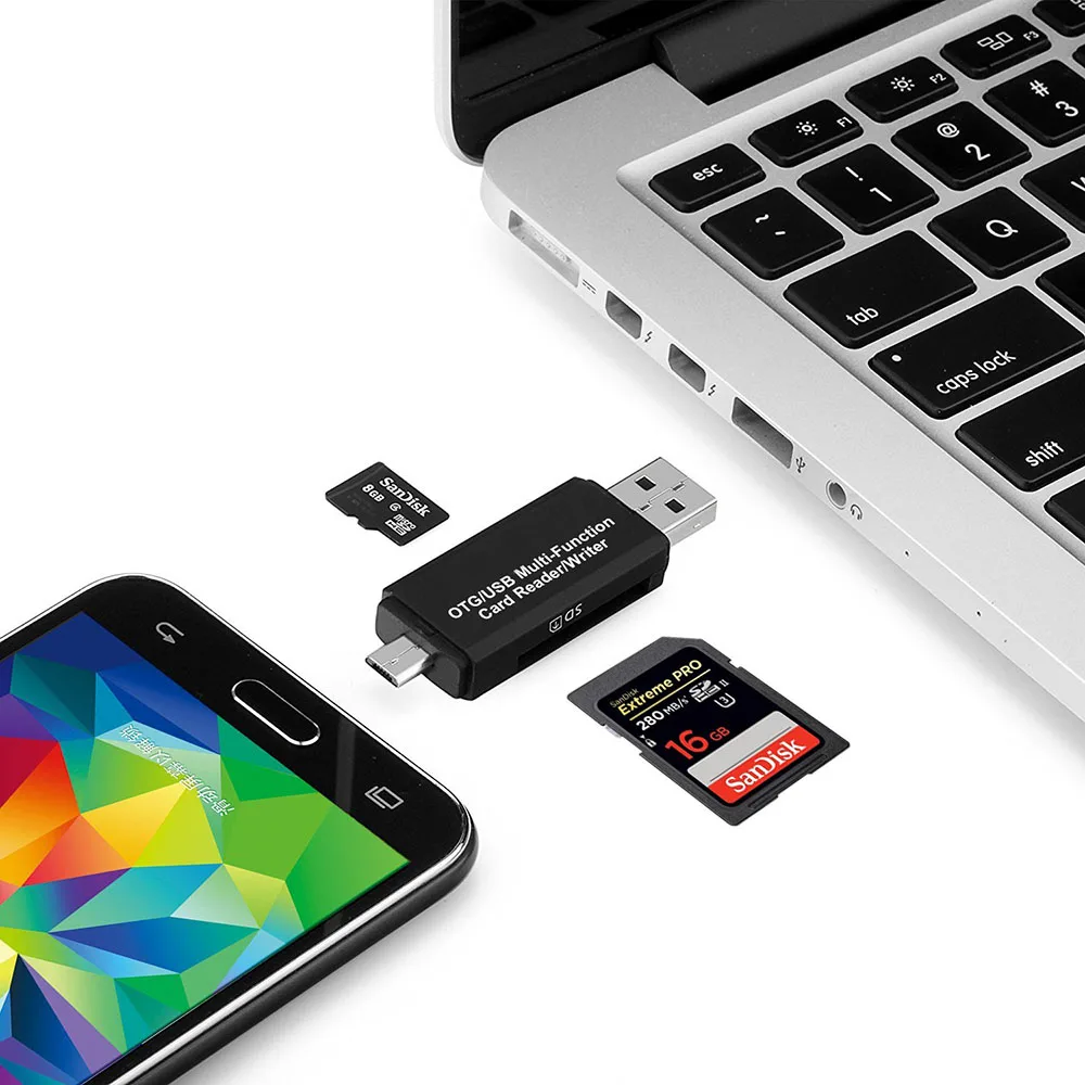 Micro USB OTG к USB 2,0 адаптер SD/Micro SD кард-ридер со стандартным USB мужской и Micro USB Мужской Разъем для планшетов
