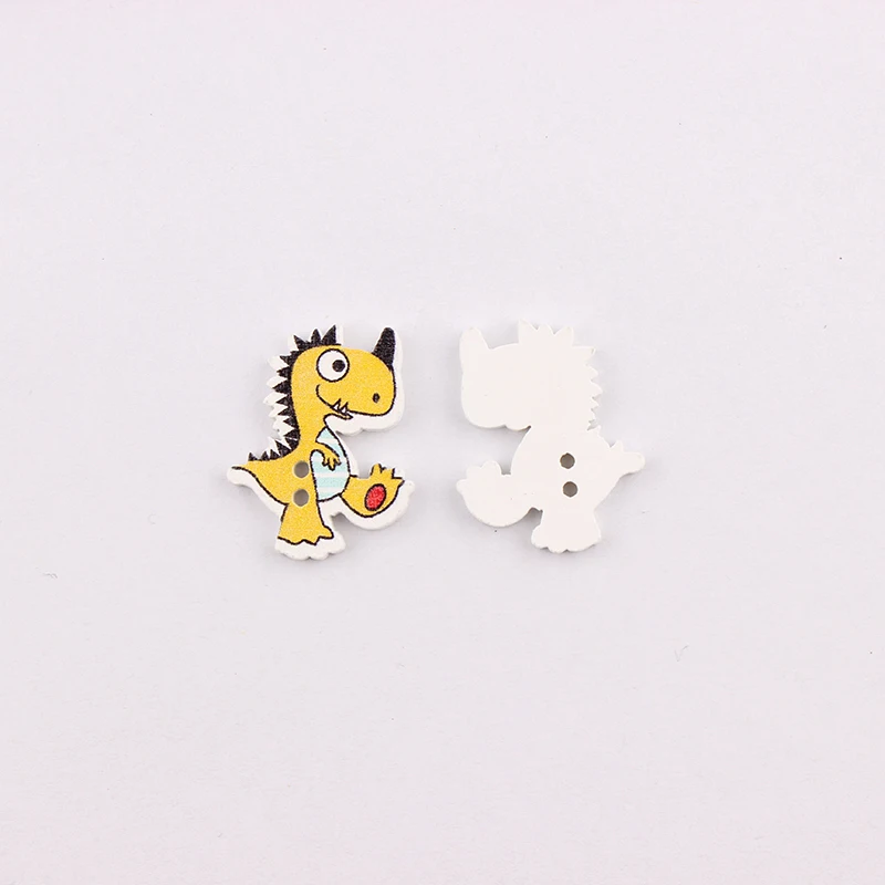 50 шт. разноцветные ботинки с динозаврами 26 х21 мм|scrapbooking accessories|wooden buttonsbuttons sewing |