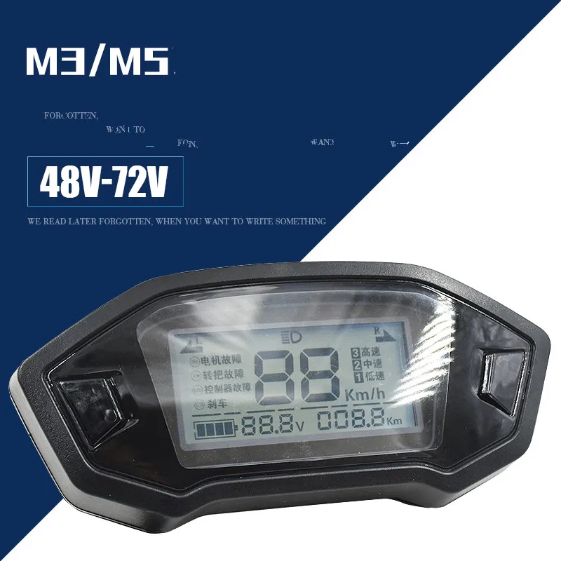 Аксессуары для электромобиля ЖК метр одометра M3 M5 48V 60V 72V со