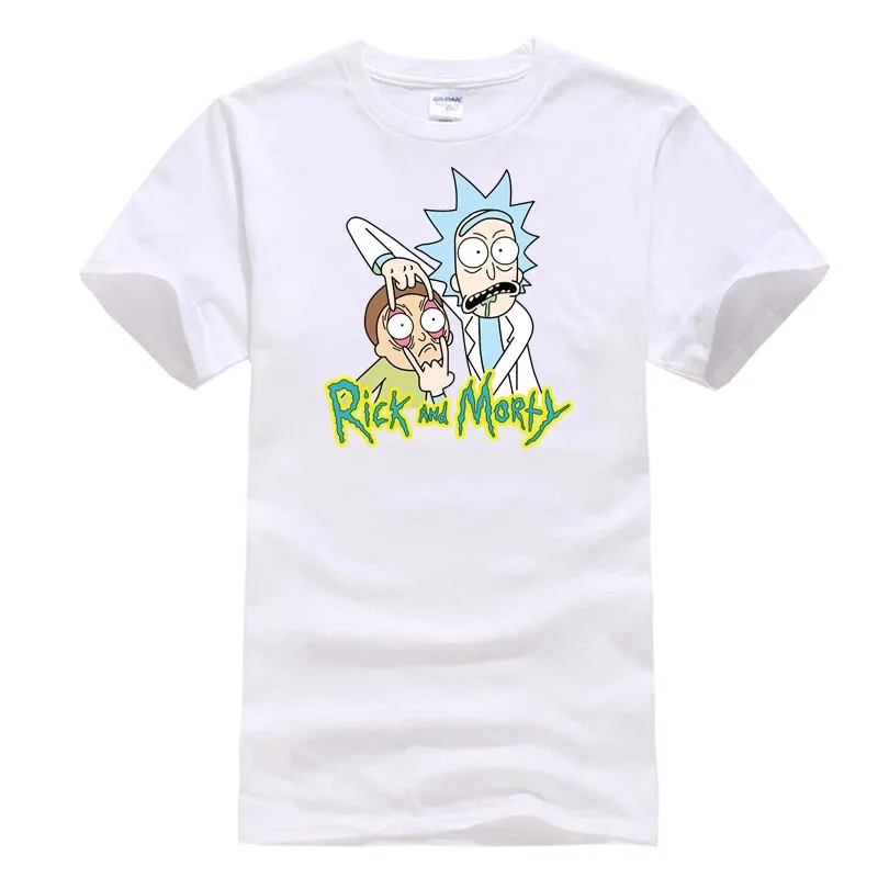 Новое поступление Рик Morty Для мужчин футболка Аниме футболки мир среди миров в