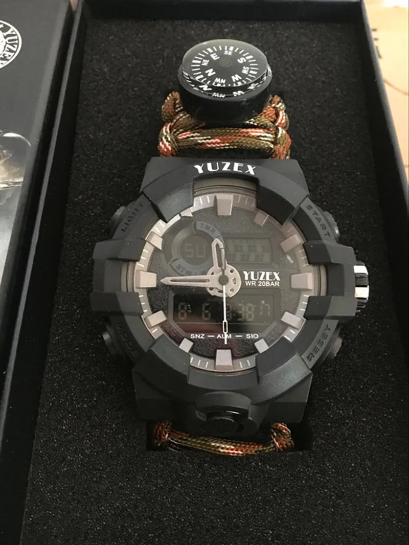 Часы для выживания на природе кемпинга многофункциональные водонепроницаемые с