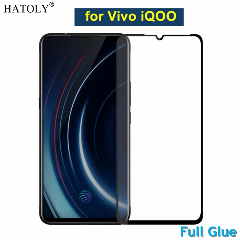 Protector de pantalla de vidrio templado para Vivo iQOO, pel&iacute;cula a prueba de polvo, 6,41"-0