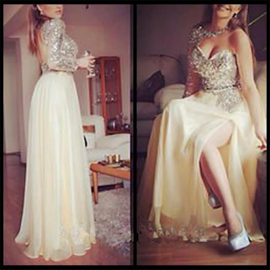 Длинное платье для выпускного вечера сексуальное шифоновое платье vestidos de formatura vestido de festa женская футболка с длинными рукавами и блестками женские платья для выпускного вечера со стразами