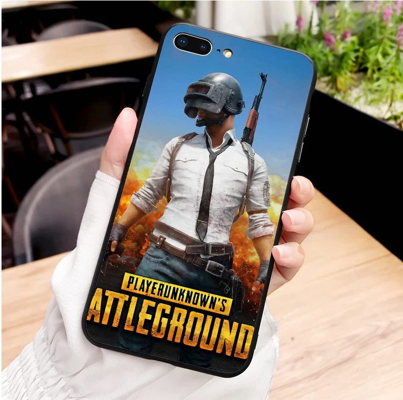 Мягкий силиконовый чехол для телефона PlayerUnknown's Battlegrounds PUBG iPhone MAX XR XS X10 5S 5SE 6 6S 6splus