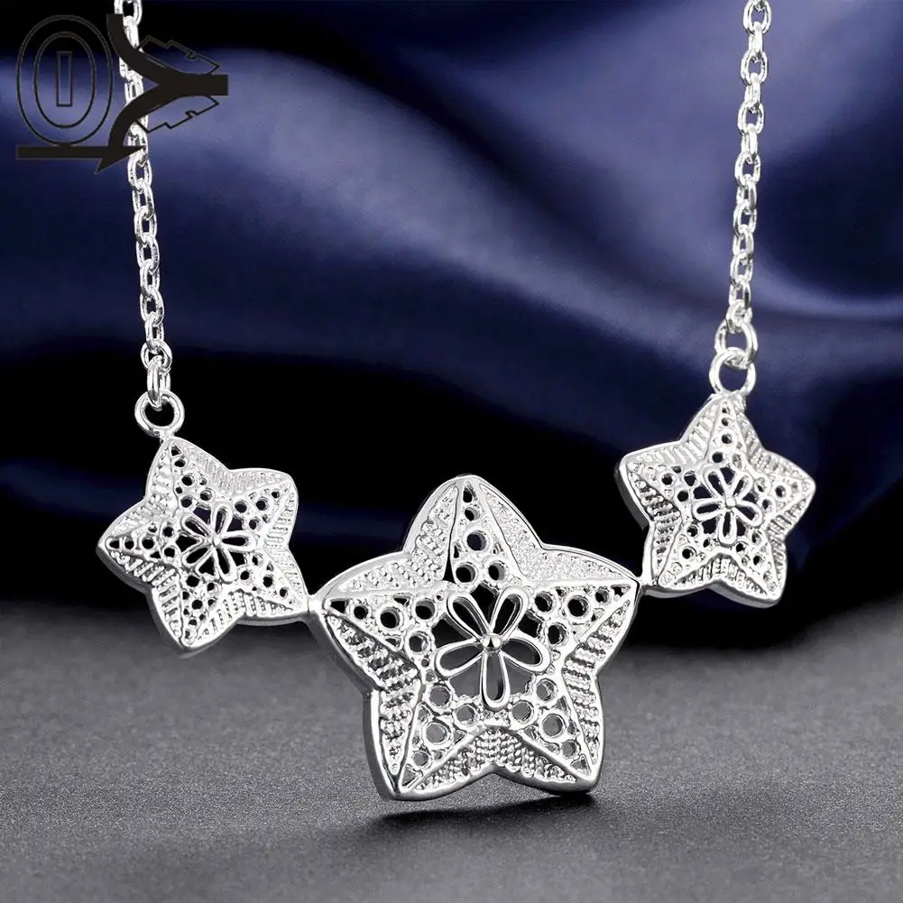 Бесплатная Доставка! Оптовая Посеребренные Ожерелье & Кулон Аксессуары