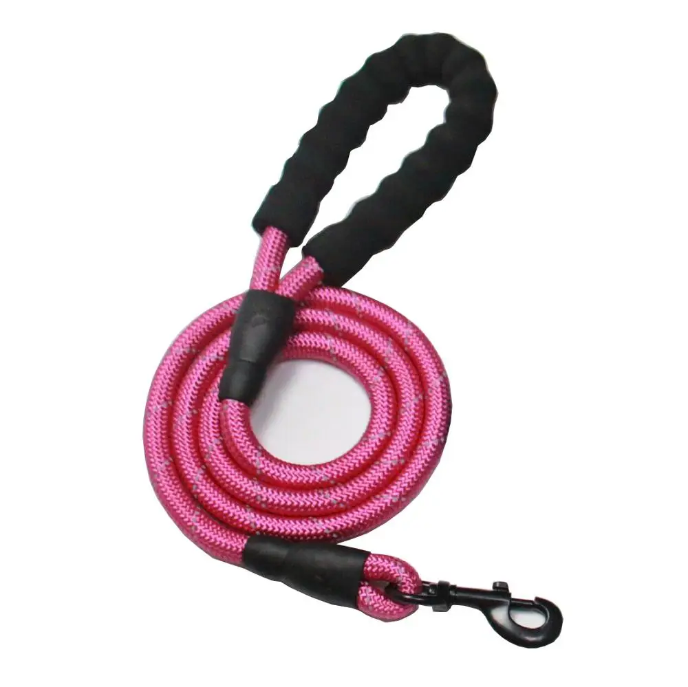 Pink 1,5 м поводок для собак для маленьких и больших собак, поводок, Светоотражающий Поводок для собак, поводок для домашних животных, поводок для собак, нейлоновый поводок для бега, товары для домашних животных - Цвет: Pink