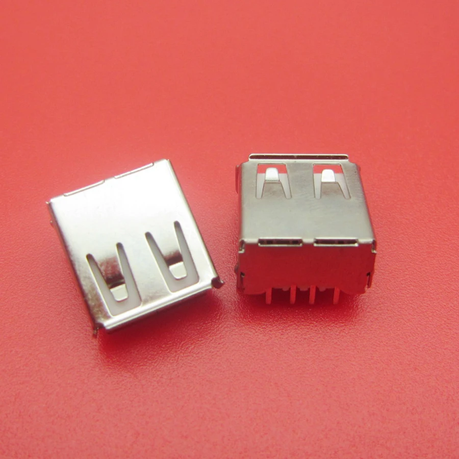 10 шт. A Тип 90 градусов USB2.0 Женский Разъем AF 2.0USB Питания SMD прямые ножки для