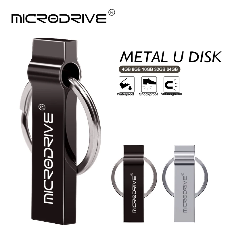 Usb флеш-накопитель 4 GB/8 GB/16 GB/32 GB/64 GB 128GB Водонепроницаемый металлический брелок для ключей карта pendrive карта памяти приводы u диск