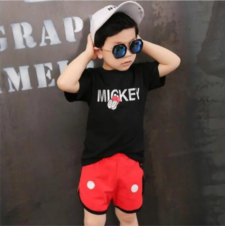 Комплекты детской одежды новинка 2019 летняя футболка с короткими рукавами и