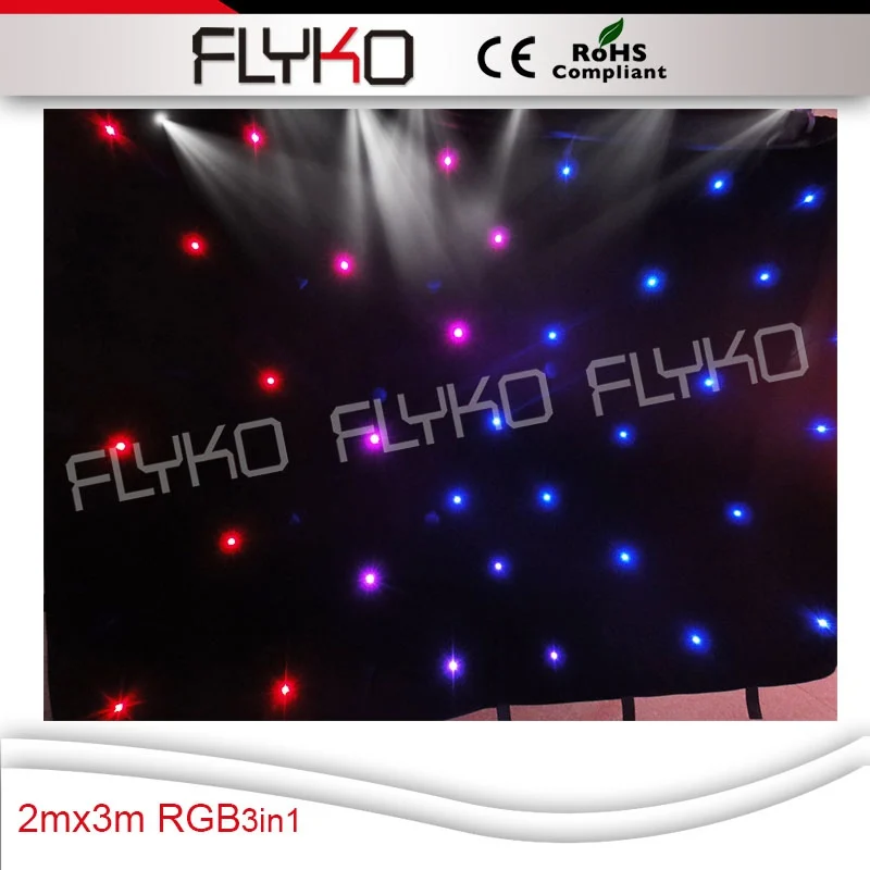 FLYKO STAGE 2016 Горячая Распродажа Светодиодная звезда ткань/светодиодная занавеска