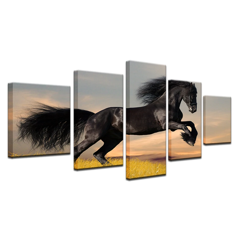 Настенная Картина на холсте украшение для дома в гостиную 5 панелей животное