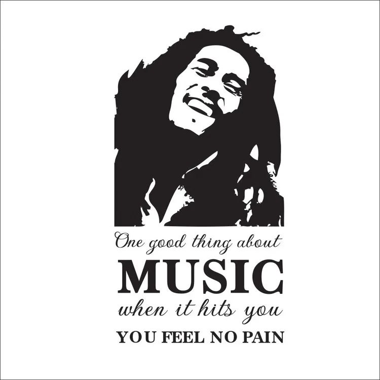 Одна хорошая вещь о музыке Боб Марли виниловые наклейки на стены для декора дома