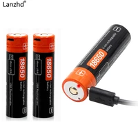 8pcslot li ion 3 7v battery 18650 rechargeable batteries 2600mah actual high capacity micro usb dc charging intelligent cell