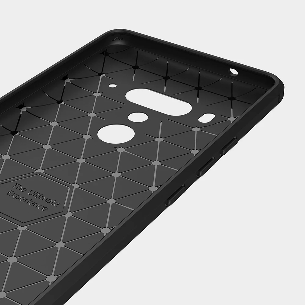 Для HTC U12 Plus чехол из углеродного волокна Мягкий ТПУ силиконовый матовый