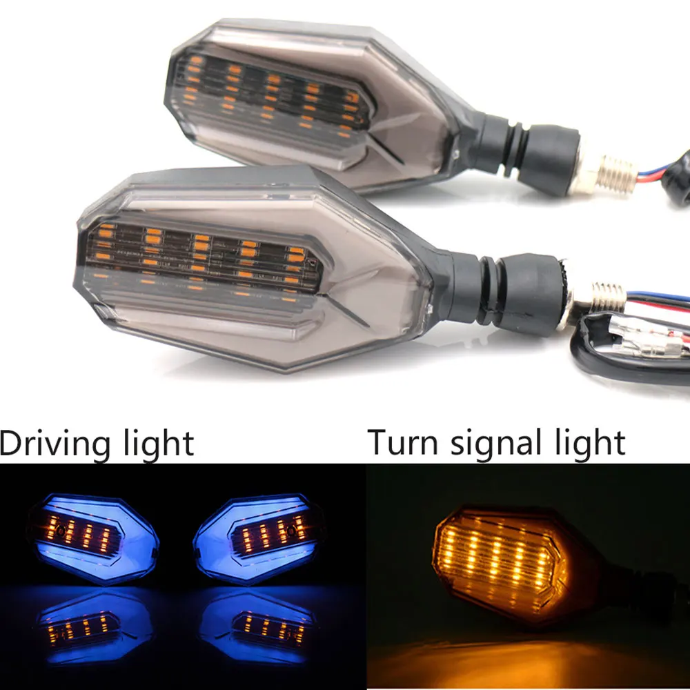 Yellow Blue Универсальный указатель поворота светильник мотоцикла 12V Индикатор светильник бег светильник сигнальная лампа прочный светодиодный поворотник - Цвет: Yellow Blue