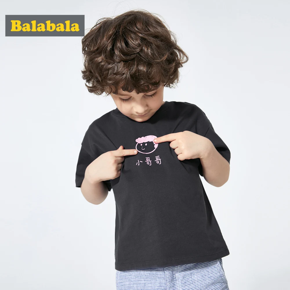 BalabalaChildren/футболка с короткими рукавами для мальчиков хлопковая Футболка девочек