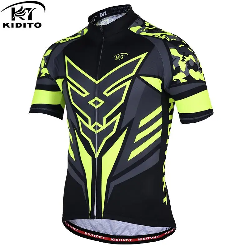 Cycling Jersey only Kiditokt Pro велосипедная майка мужская с коротким рукавом mtb bycicle велосипедная Одежда Мужская одежда для велоспорта - Цвет: Cycling Jersey only