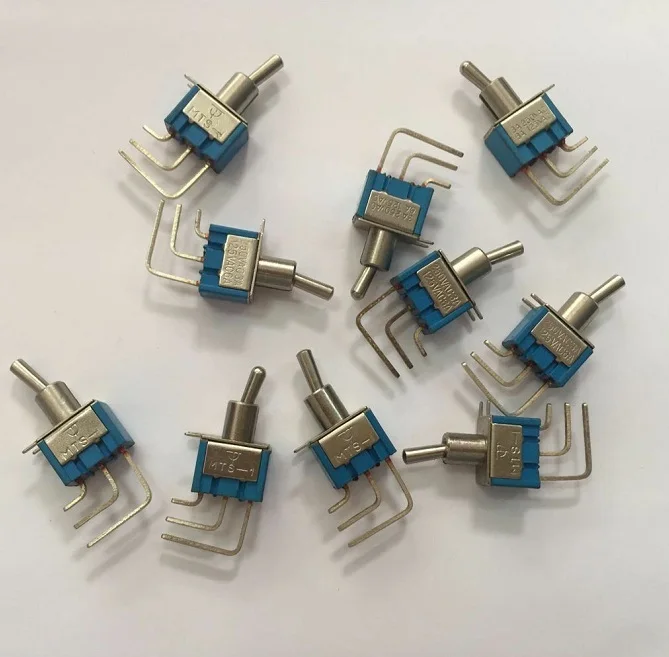 AC 250V 3A 120V 6A SPDT on 2 сторонний Прямоугольный 3 контактный переключатель