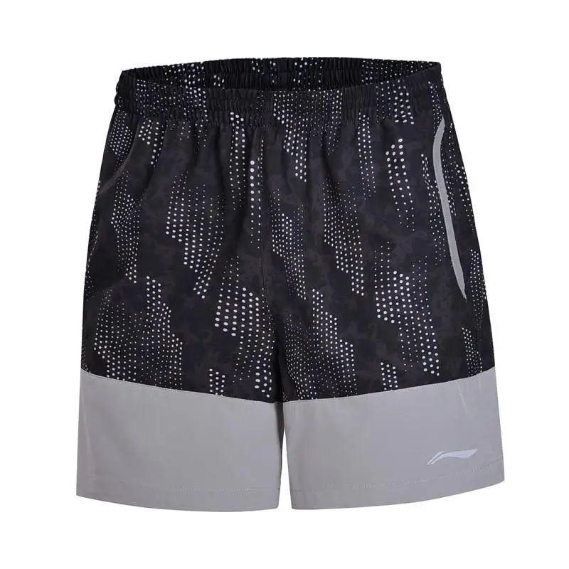 Li-Ning мужские шорты для бега на сухой стандартной посадки 91.1% полиэстер 8.9% спандекс удобные спортивные шорты AKSN007 CJFM18 - Цвет: AKSN007 1H