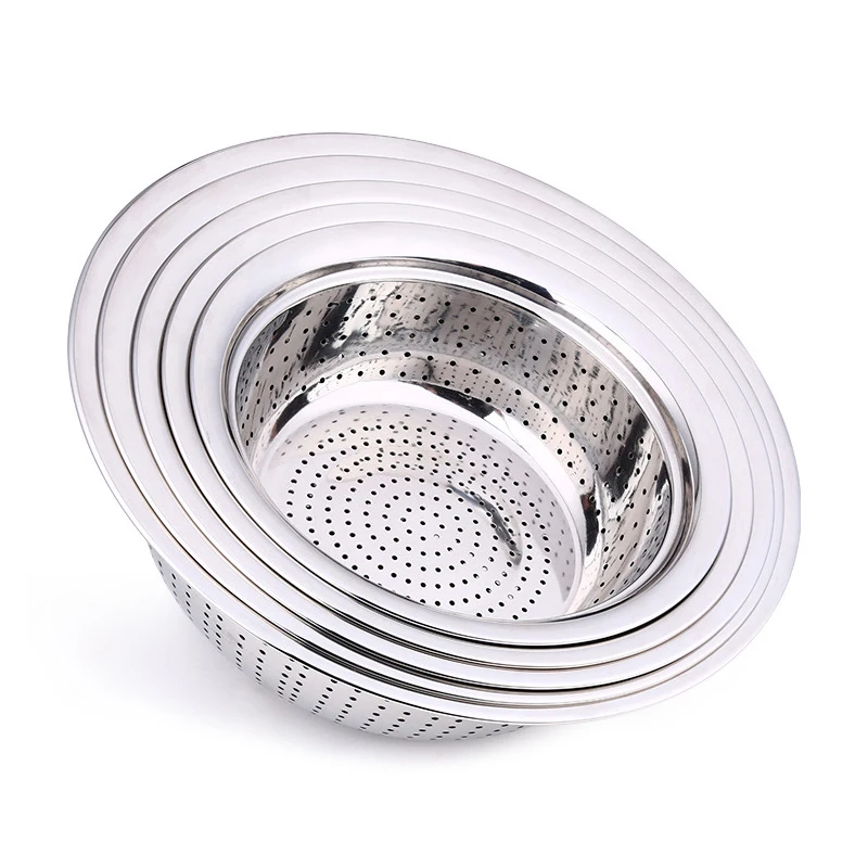 1 шт. утолщение Нержавеющая сталь утечки бассейна горшок овощей фруктов сито