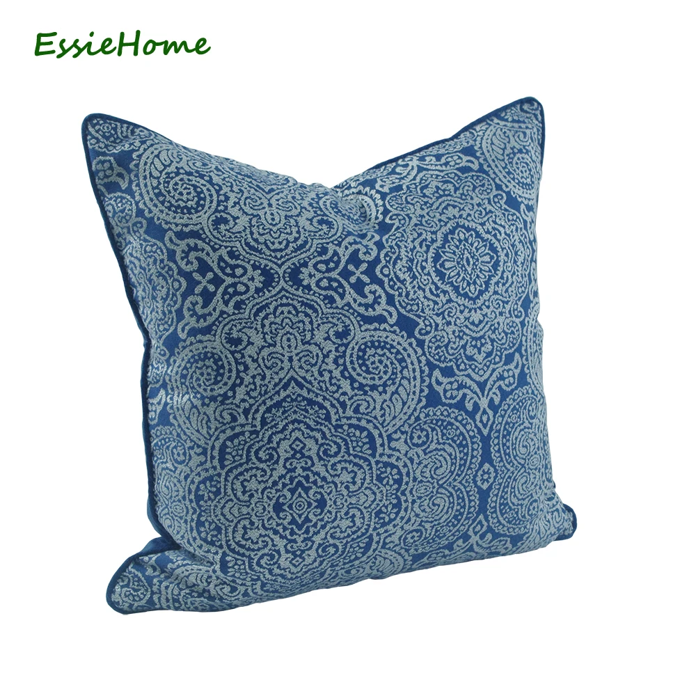 ESSIE HOME 45*45 см китайский узор синий темно-синий королевский наволочка жаккард
