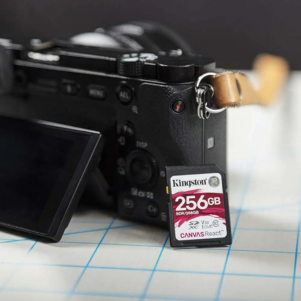 Kingston холст реагируют 32 Гб 64 Гб 128 ГБ 256 ГБ SDHC/SDXC класса 10 SD слот для карт памяти UHS-I 100 МБ/с. флэш-память высокой Скорость V30 SD карты