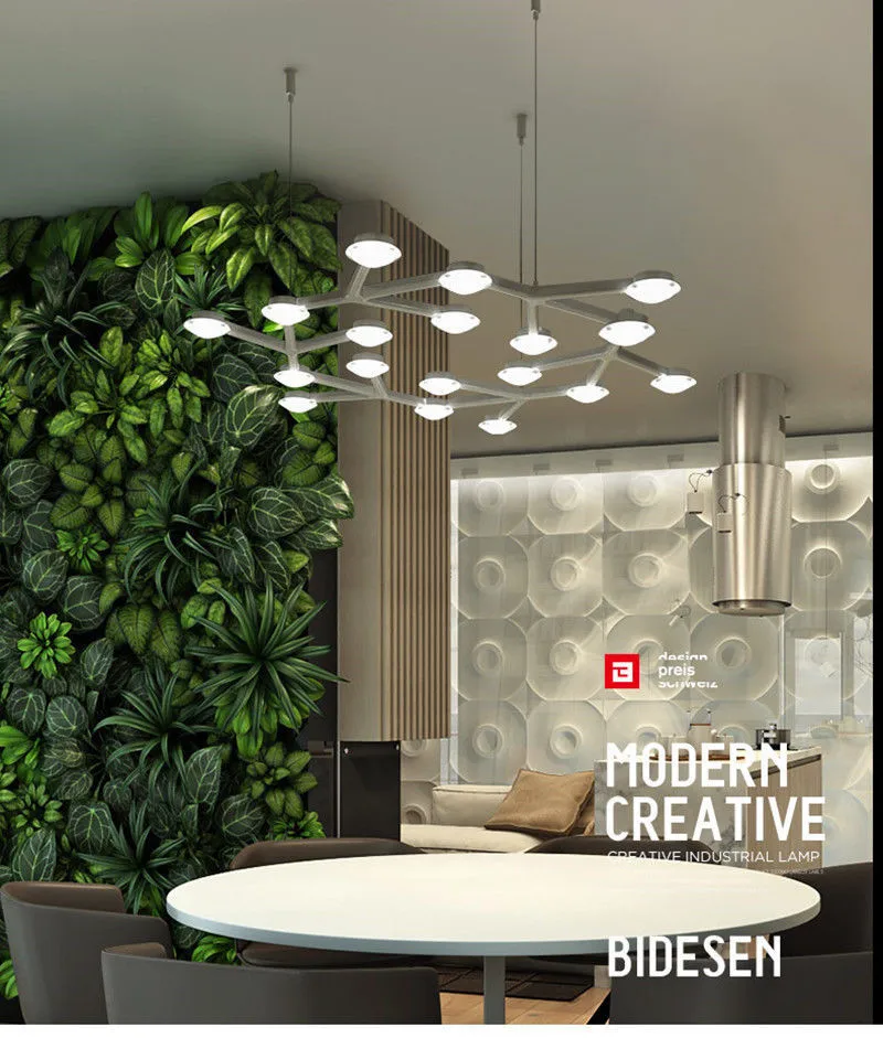 Modern LED Plum Blossom Pendant Light Round Suspension Handing Light Fixture Home Decor For Living Room Bar Pendant Lamps B029