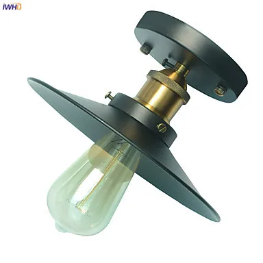 

IWHD Edison Vintage Retro LED Ceiling Lights Kitchen Balcony Porch Loft Industrial Decor Ceiling Lamp Plafon LED Lampara Pared