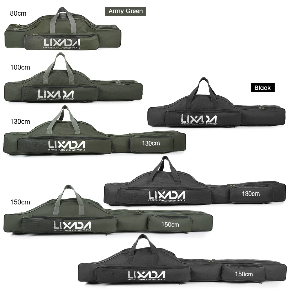Сумка для рыбалки Lixada 100 см/130 см/150 см портативная складная сумка удочки и катушки