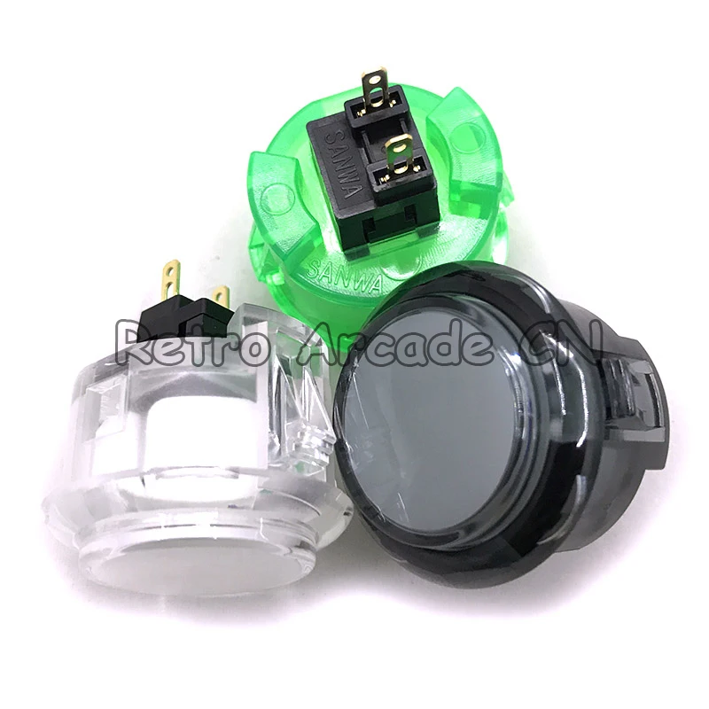 

10pcs SANWA OBSC 30mm OEM push button clear button switch arcade machine