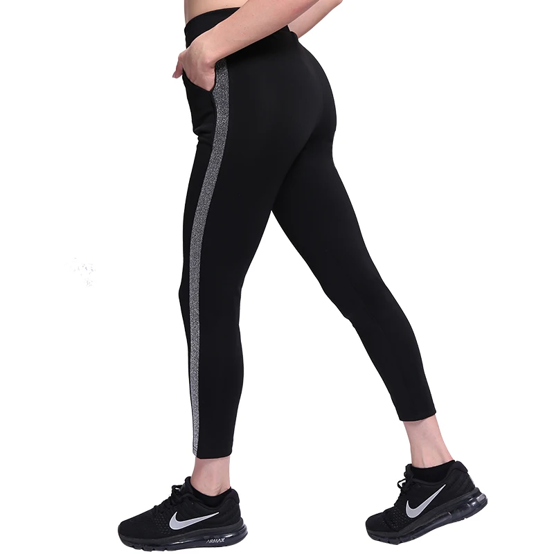 CHRLEISURE Для женщин шаровары Штаны сбоку полосатый впитывает пот и брюки сезон