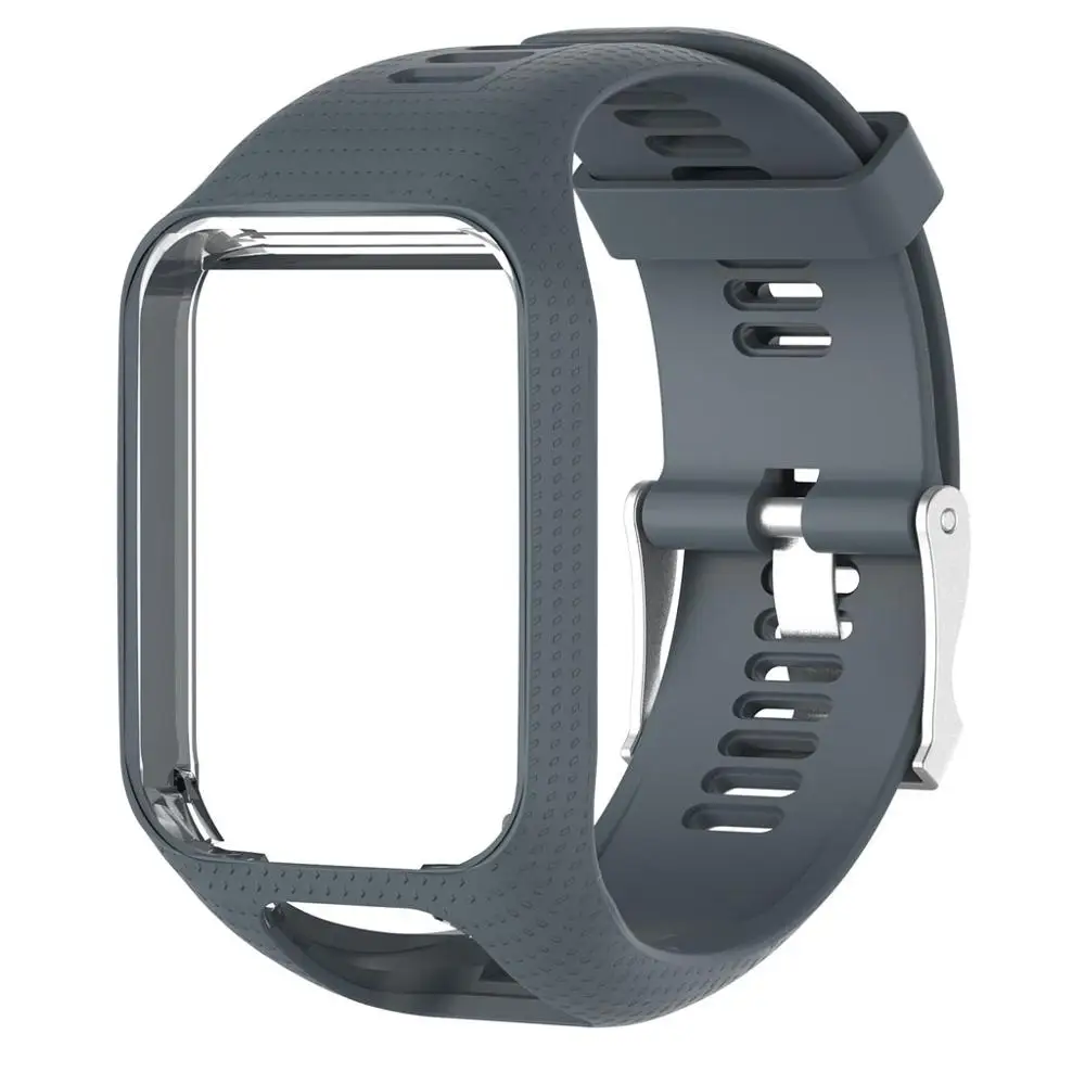 Силиконовый сменный Браслет для часов Ремешок для TomTom Runner 2 3 Spark 3 gps часы - Цвет: Серый