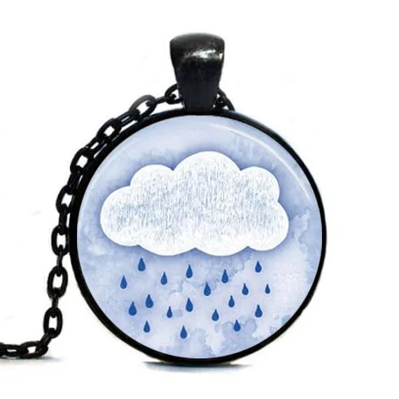 Ожерелье в виде облака дождя винтажное ожерелье для дождливого дня весенние