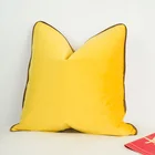 3 цвета, бархатный чехол для подушки, яркий желтый коричневый желтый с кофейным желтым, чехол для подушки, без набивки