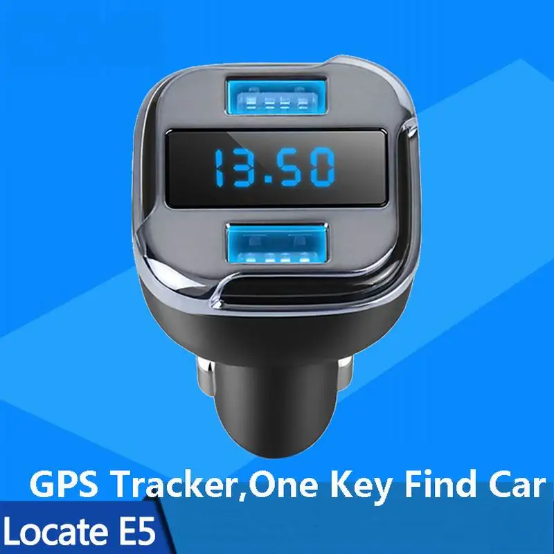 Новый 2 в 1 автомобилей Зарядное устройство найдите E5 GPS трекер быстро найти