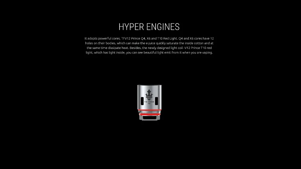 Электронная сигарета Original SMOK TFV12 принц T10 красный свет катушка 0.12ohm головка