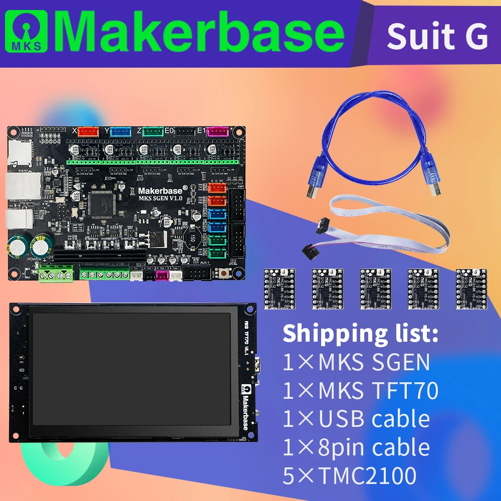 Makerbase 3D принтер контроллер комплект MKS SGen и MKS TFT70