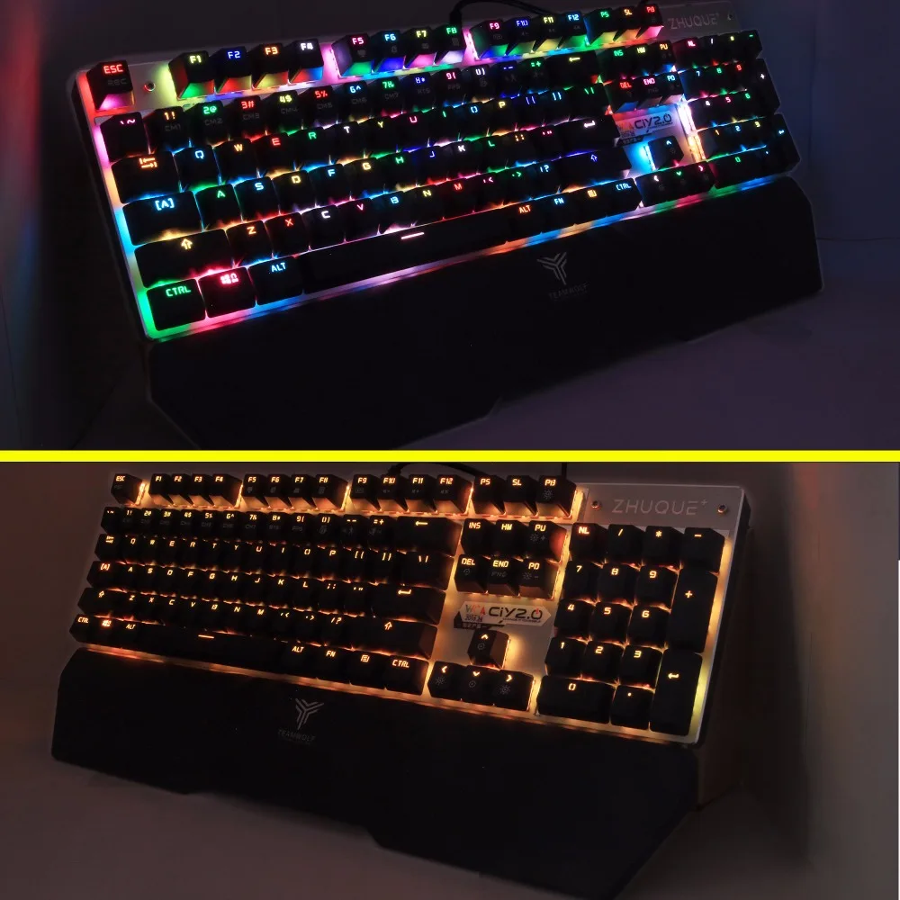 Механическая игровая клавиатура оптической связи коммутатора RGB подсветкой anti