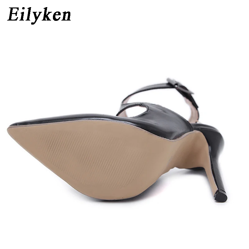 Eilyken/Новые босоножки-лодочки на высоком каблуке 12,5 см; модные босоножки на ремешке с пряжкой и закрытой пяткой; женские туфли-лодочки на тонком каблуке; sapato feminino