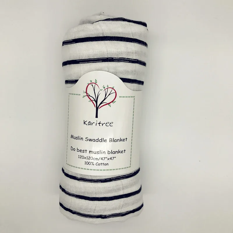 Пеленка для младенцев из муслина мягкое дышащее хлопковое одеяло с мультяшным