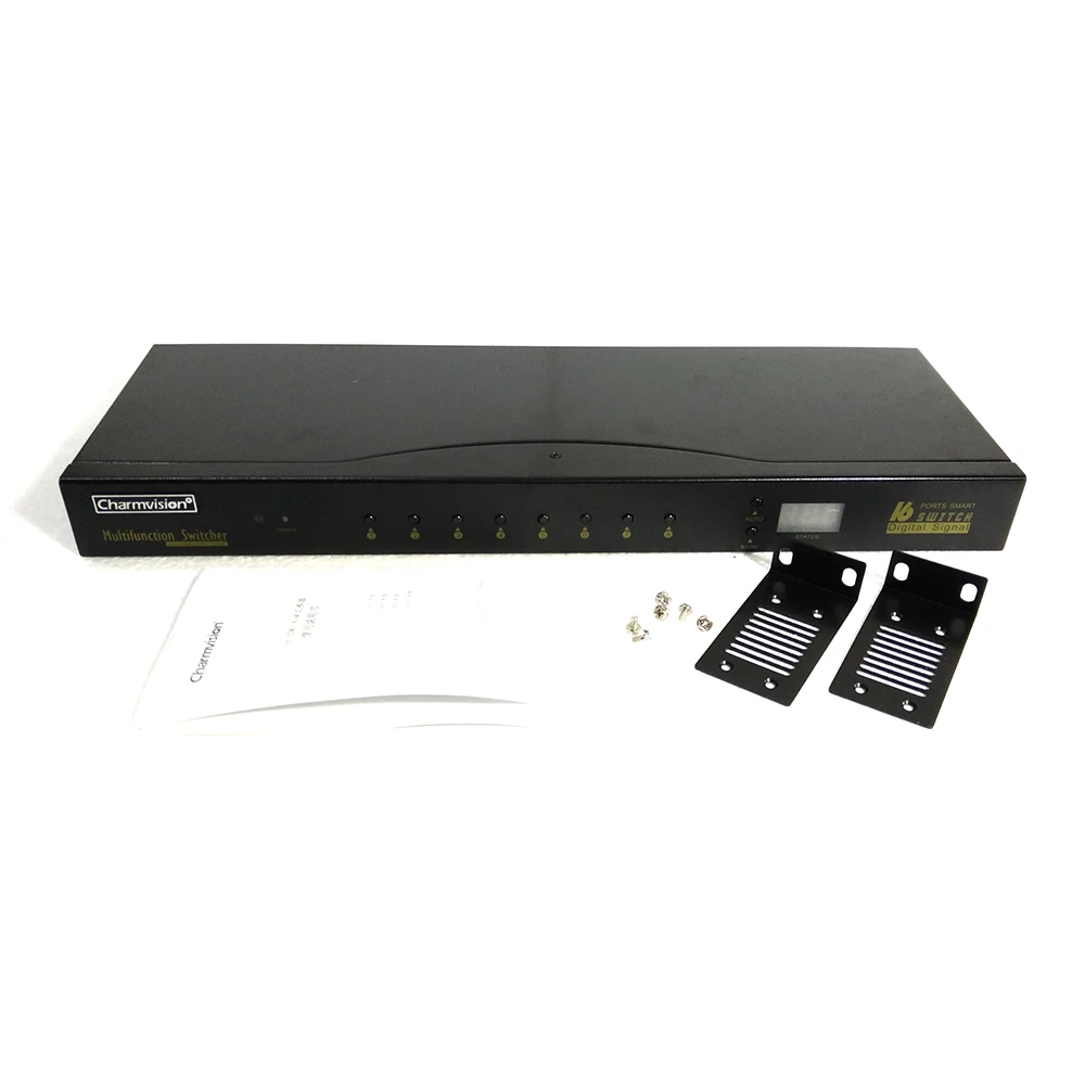 Charmvision HK1601A 16 портов USB HDMI KVM переключатель с цифровой мультиметр Горячая клавиша управления 4 K* 2 K HDMI1.4 переключатель с 16 шт. kvm-кабели