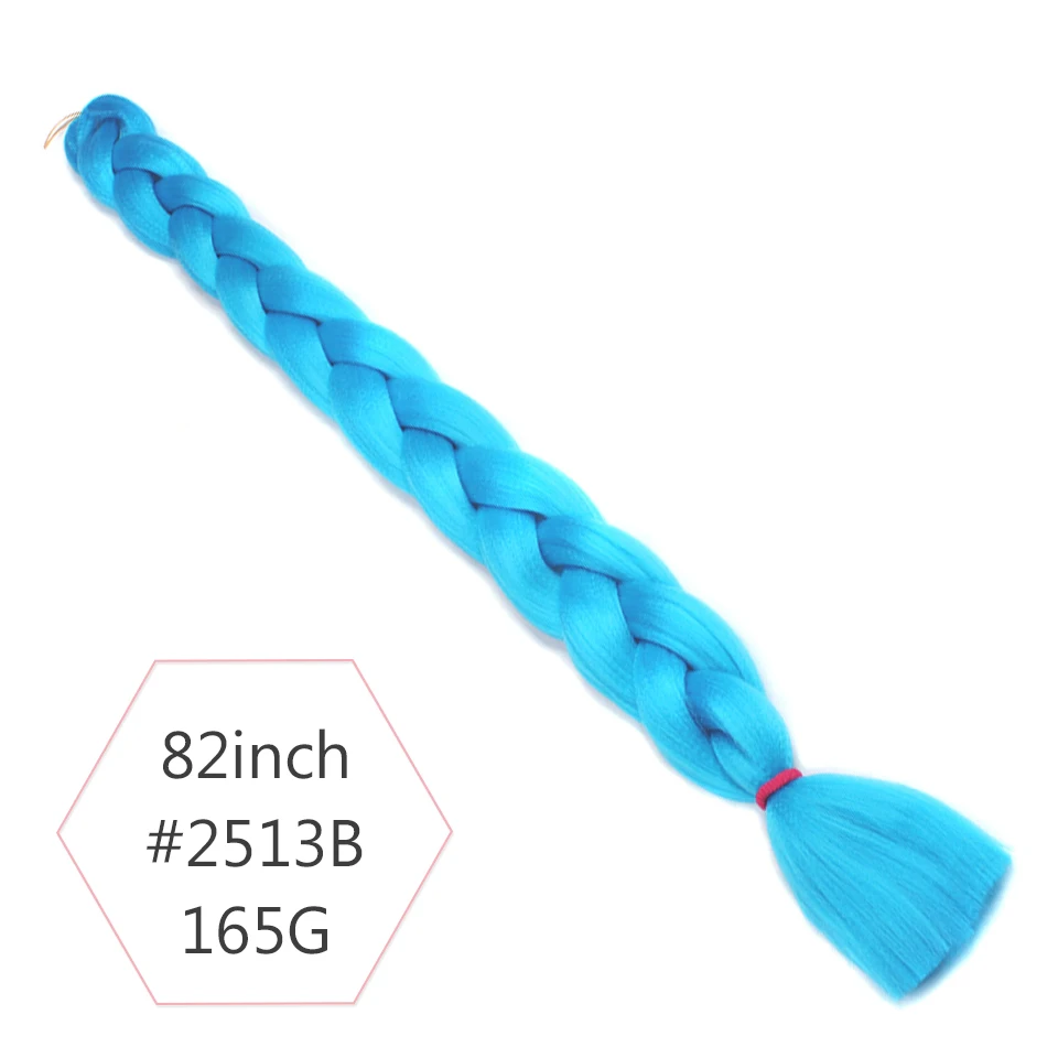 Xtrend, синтетические плетеные волосы для наращивания, 82 дюйма, 165 г/упак., длинные огромные косички, вязанные крючком волосы, объемные, фиолетовые, розовые, серые, синие, чистый цвет - Цвет: 1B/30HL