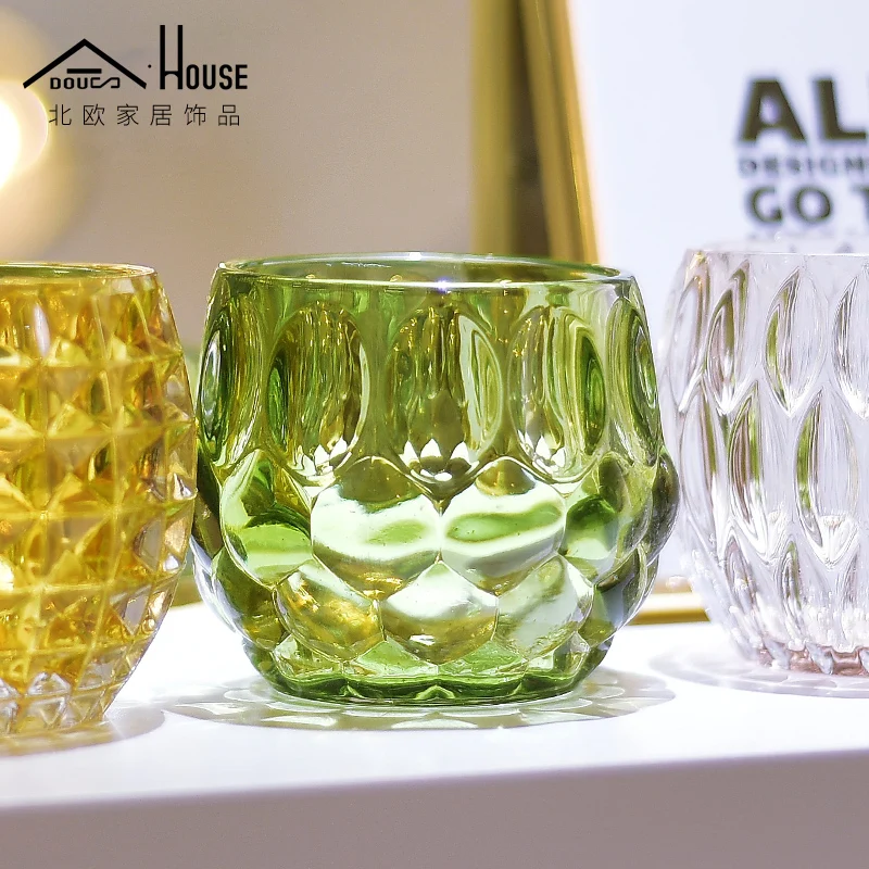 ADOUS скандинавский Простой хрустальный стеклянный подсвечник Блестящий ужин при