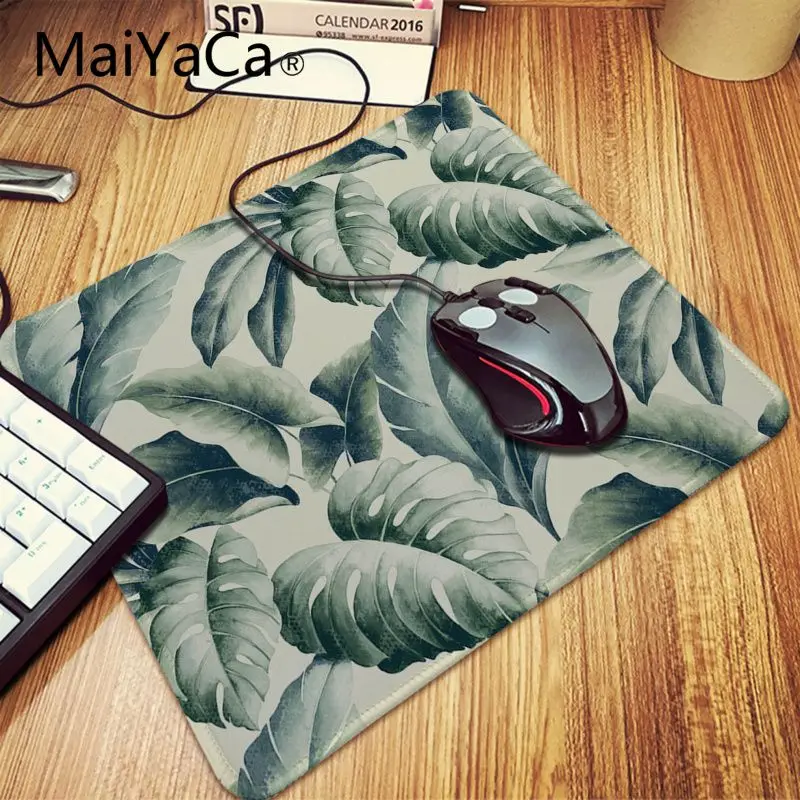 Lock Edge 25x29cm MaiYaCa покрытый листьями узор офисные мыши геймер силиконовый коврик для мыши большой размер компьютерный коврик для мыши нетбука игровой коврик для мыши - Цвет: Lock Edge 25x29cm