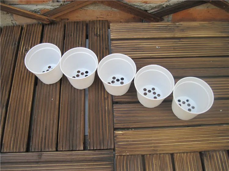 Home decoration  flower pot Gardening Mini Plastic Pots Vase With Tray  Flower Bonsai Planter Nursery Pots 100 pcs