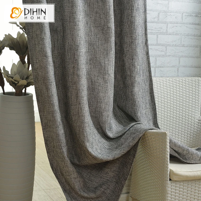 

High Quality Thick Faux Linen Curtains for Living Room Window Curtains for Bedroom Modern Curtains