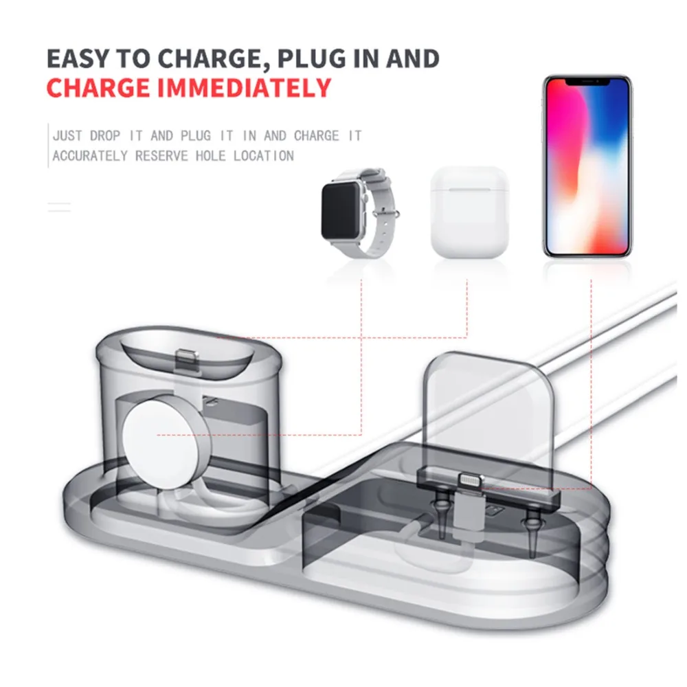 Зарядная док станция 3 в 1 для Apple watch зарядная Airpods IPhone 11 pro max xr X 10 9 8 7 6 iwatch series 5 4