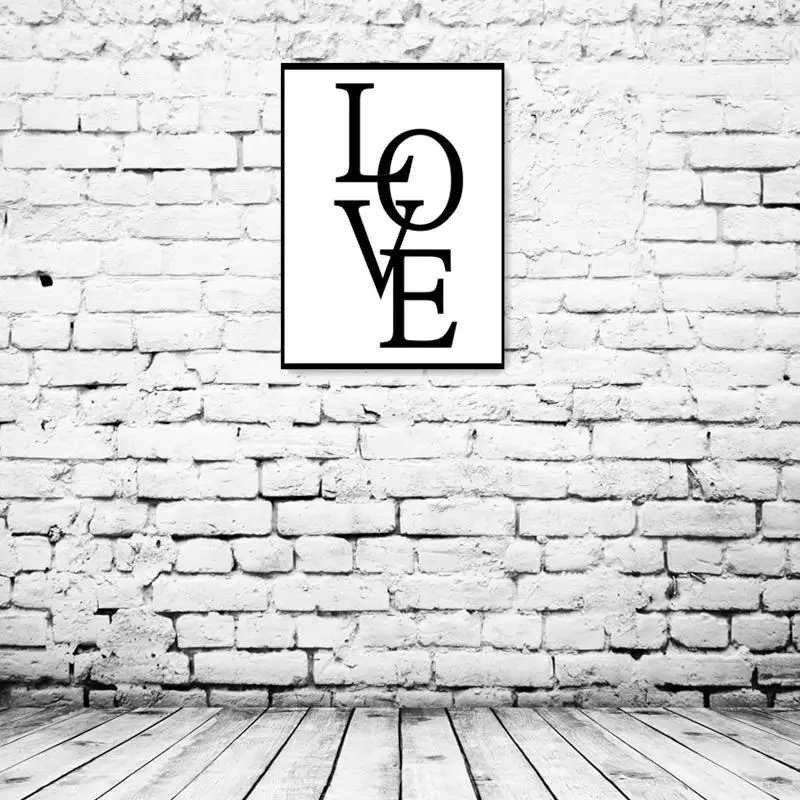 ЛЮБОВЬ котировки письма Mural декор живопись искусство холст стены аватар гостиная