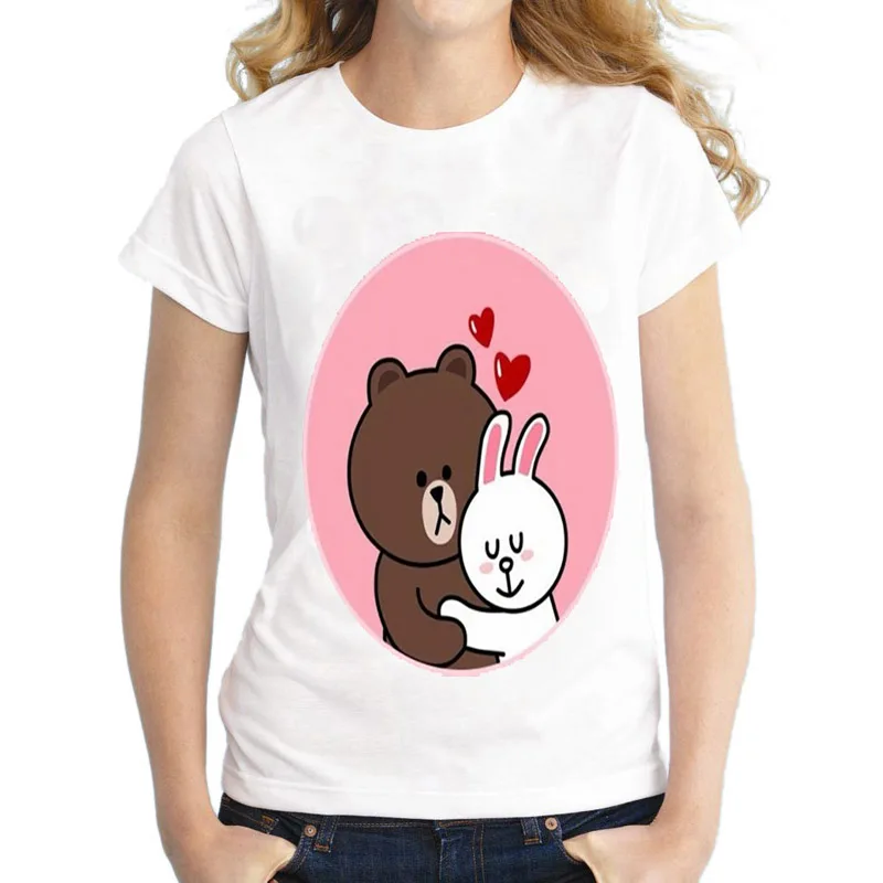 Topjini 2017New Arrival Summer Women Tops Loose Plus Size 5XL 6XL O-neck T-shirt High Quality Cartoon Rabbit Print |