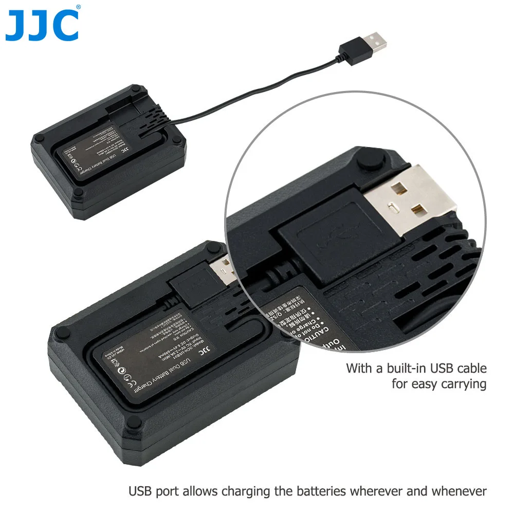 JJC USB двойной Батарея путешествия Зарядное устройство для цифровой камеры Olympus BLS-50 BLS-5 BLS-1 E-M10& Mark II III, E-PL9 E-PL8 Камера Батарея заменить BCS-5